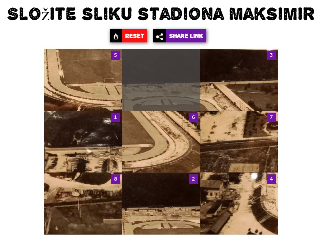 Stadion Maksimir - složi sliku!