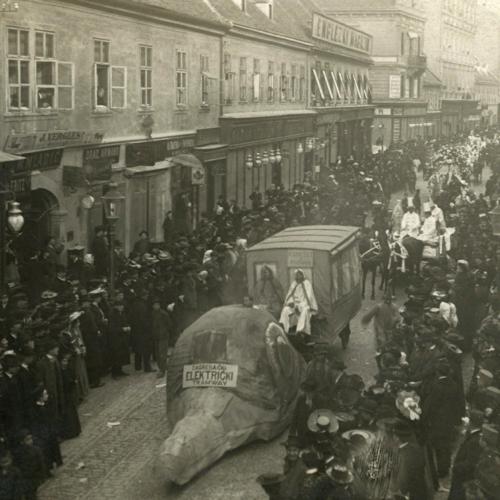 Pokladna povorka u Ilici, 
fotograf nepoznat, 
Zagreb, 1906. g., 
MGZ-fot-18416
