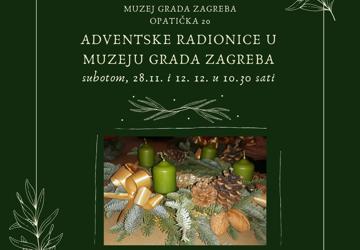 Adventske radionice u Muzeju grada Zagreba - OTKAZANO USLIJED EPIDEMIOLOŠKE SITUACIJE I NOVIH EPIDEMIOLOŠKIH MJERA