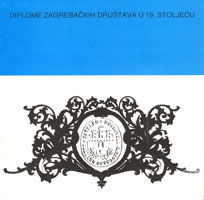 Diplome zagrebačkih društava u 19. stoljeću, 1986